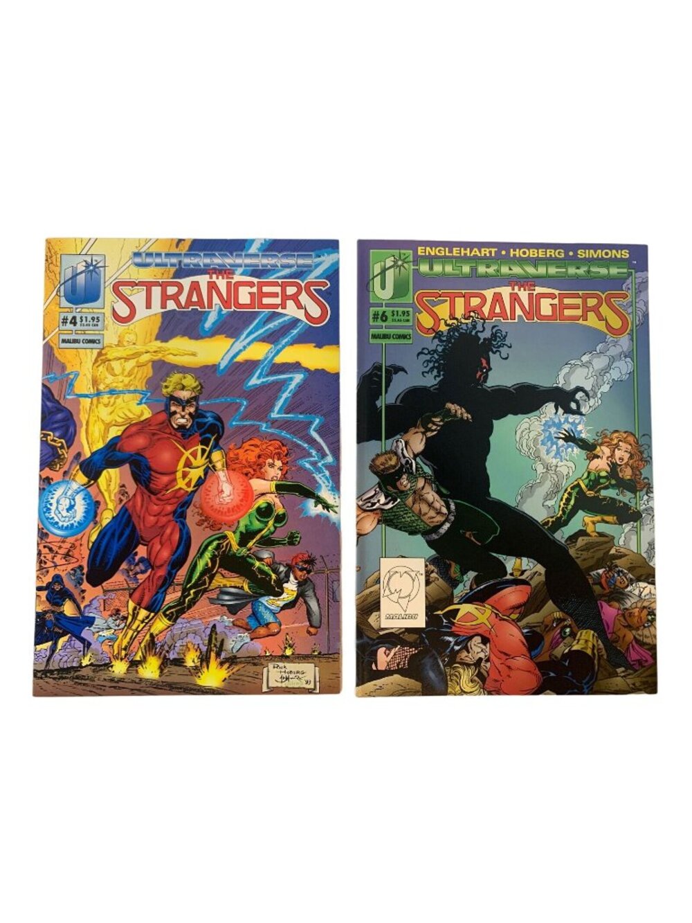 Ultraverse The Strangers #4 #6 Malibu Comics 93 Englehart Hoberg Comic Lot VF/NM